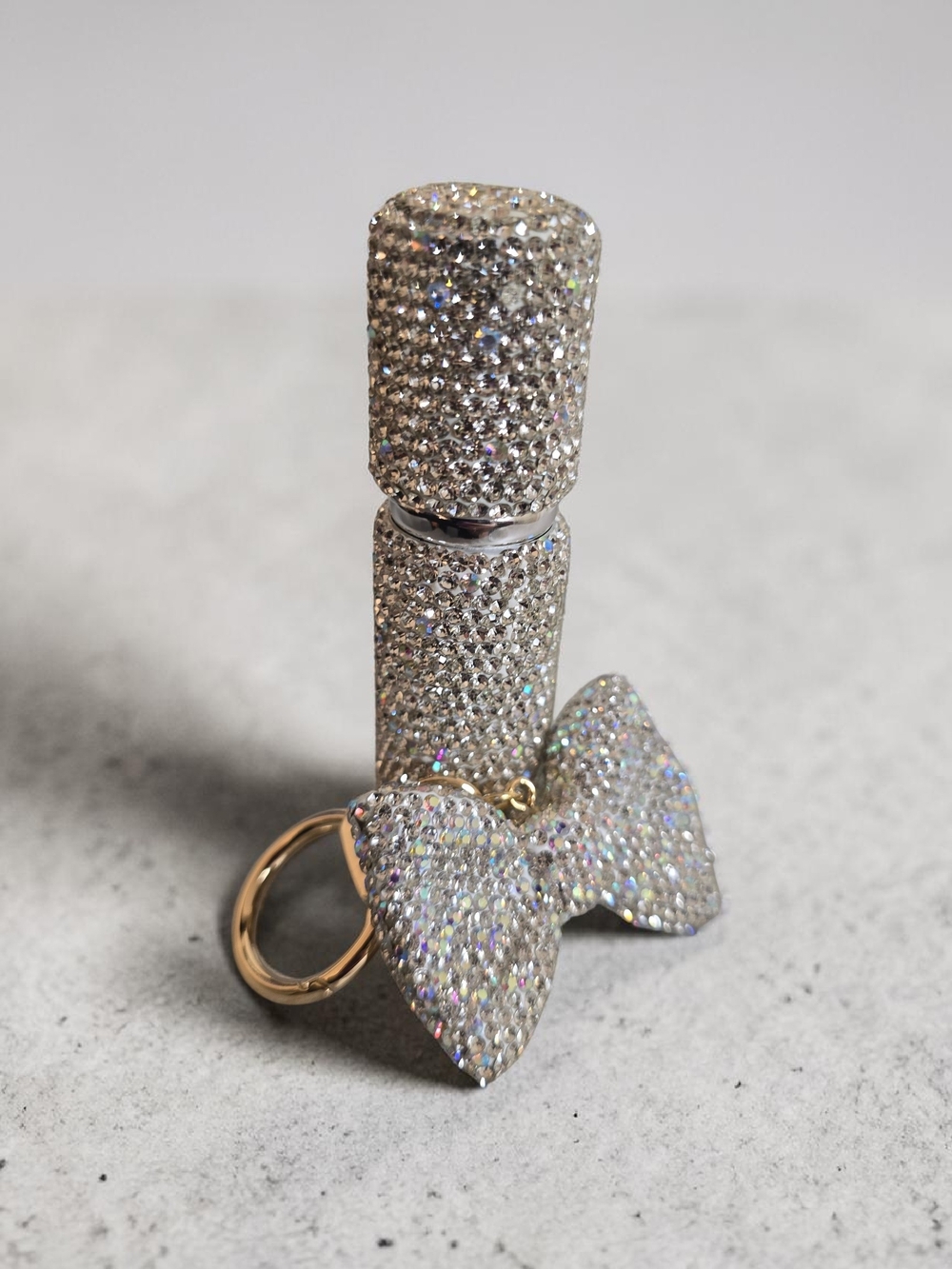 Bling Keychain/Bag Charm + Refillable Perfume Atomizer Bundle (2 pcs)